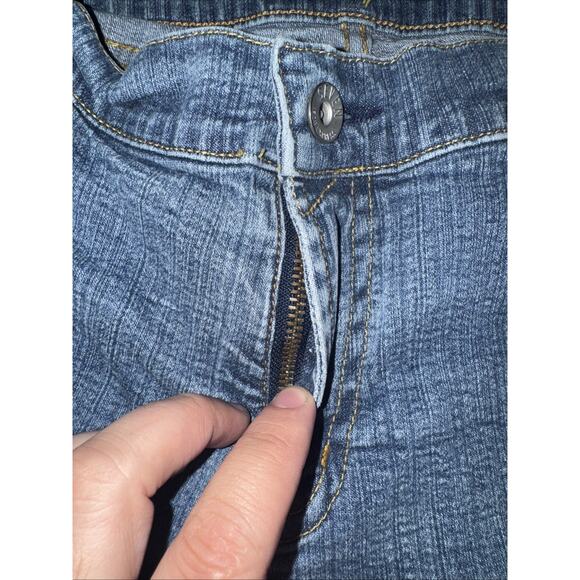 Express 7 For All Mankind Style Flared Jeans Blue Women’s 30x29 Low Rise Y2K - Picture 2 of 8